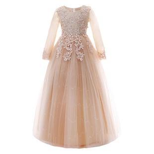 公主裙女童蓬蓬纱2022秋冬新款长袖洋气生日儿童礼服演出服连衣裙