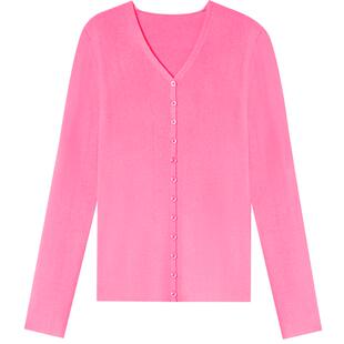 【丝毛混纺】诗篇专选v领条纹肌理简约修身套头毛衣针织衫冬