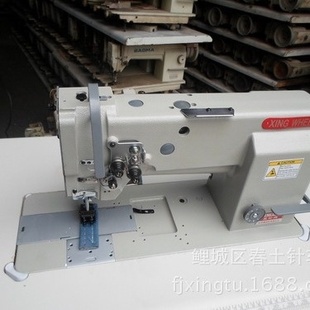 批发厚料同步双针缝纫机针车 坐垫套设备 皮功牌4420厂销脚垫皮革