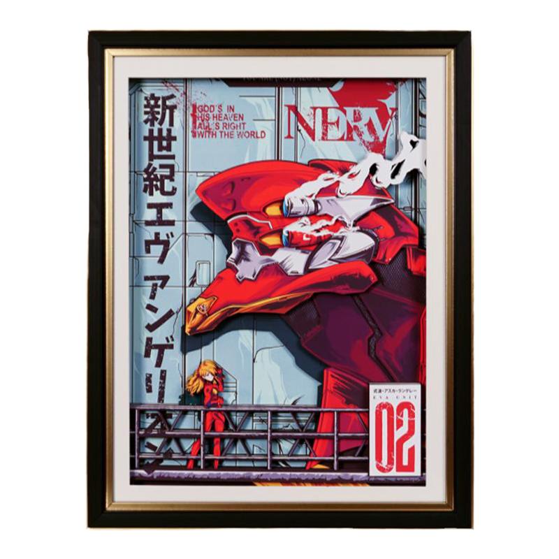 明日香二号机立体画EVA挂画周边
