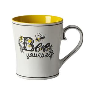 【自营】日本百田手绘英文蜜蜂陶瓷系列马克杯茶杯牛奶杯水杯杯子