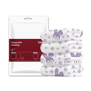 无印良品一次性床单被罩枕套四件套旅行酒店棉感厚火车卧铺隔脏三