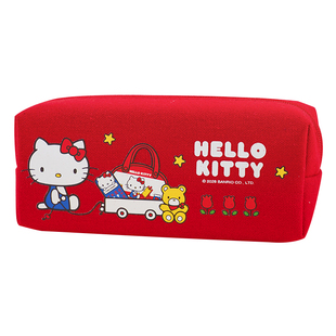 Joytop悦木三丽鸥凯蒂猫笔袋方形帆布立体笔袋可爱大容量学生文具收纳袋kt高颜值初中生文具盒铅笔盒