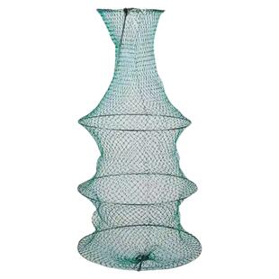 特价小鱼护加粗透气不锈钢软钢丝小密网眼折叠鱼护黑坑鱼网兜0