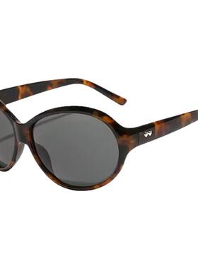 茶色大框小爱心显瘦防紫外线墨镜