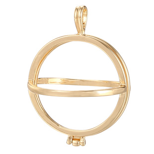 香囊球吊坠空托女随身佩戴镂空香薰球香丸球纯铜球笼灯笼吊坠扣头