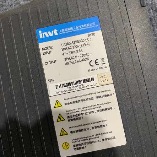 DA180S2R8SG0英威腾驱动器成色如图质量包