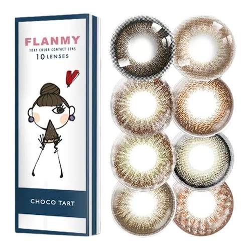 flanmy美瞳日抛大直径隐形眼镜10片狗狗眼三明治爵士枫糖T-Garden