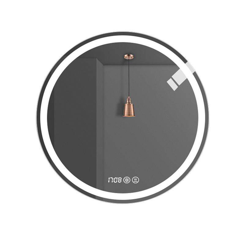 智能浴室镜触摸屏led灯镜圆形卫生间镜子挂墙洗手间防雾化妆镜子