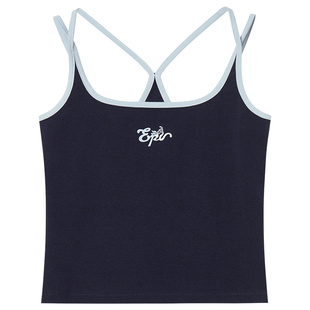 EPTISON针织吊带女2025年夏季新款短款复古运动风热辣修身小背心