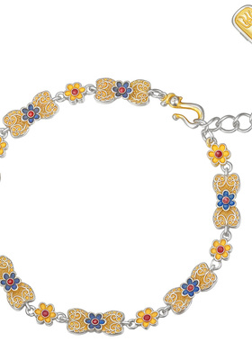 吴越老银铺足银9999捻花手链