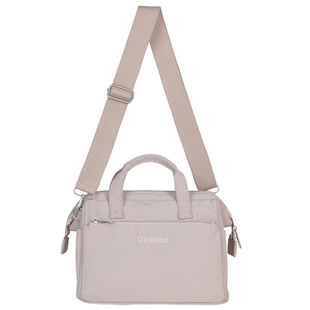 Qminica官网休闲轻便妈咪包大容量波士顿手提外出单肩斜跨母婴包