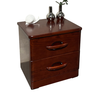 顺心家具水曲柳卧房床柜储物柜实木床头柜卧室床边柜