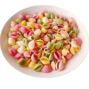 果蔬贝壳面无添加食盐海螺面儿童辅食营养早餐面卷卷面蔬菜螺旋面