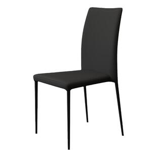 可好2025新款意式极简餐椅家用小户型猫抓皮轻奢麻将椅子可叠放