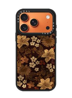 花朵适用iPhone17Promax手机壳14磁吸苹果16Pro外壳15新款12秋冬13华为mate70小米17荣耀magic8棕色vivox300