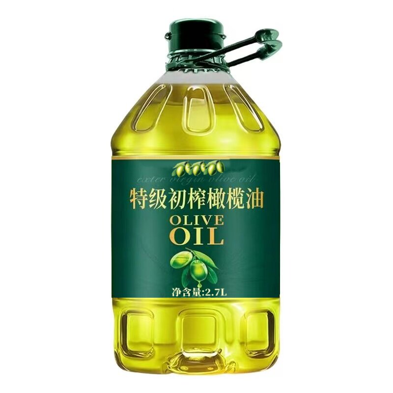 橄榄油食用油正品特级初榨橄榄油厨房炒菜凉拌冷榨橄榄油正品2.7L