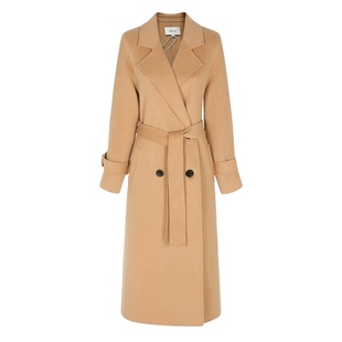 【菲妮尔Fairy】气质西装领长款羊毛大衣女优雅通勤双面毛呢外套