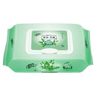 清风杀菌湿巾消毒卫生湿纸巾实惠80片大包装成人私处房事家用湿巾