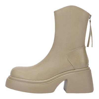 达芙妮厚底显高洋气小短靴女