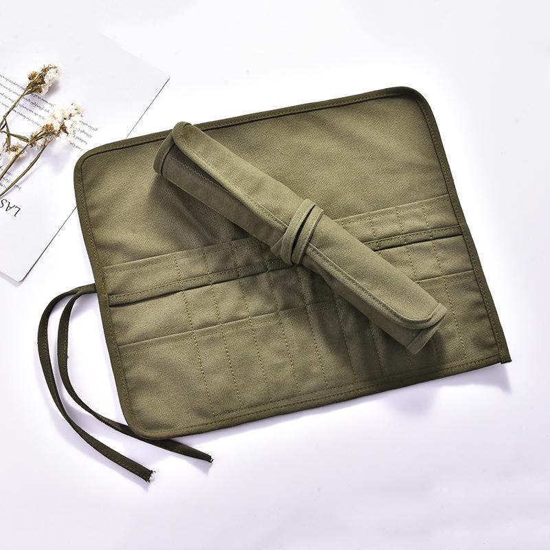 新品 厂家直销帆布水粉笔笔帘油画笔笔袋水粉笔收纳袋绘画素描卷