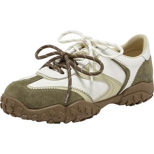 SKAP榛果奶芙圣伽步女鞋2026户外新款德训鞋防泼水内增高女休闲鞋