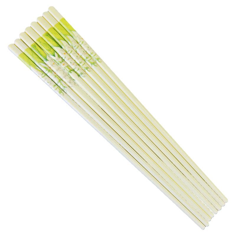 陶瓷筷子高档家用食品级抗菌景德镇防滑耐高温防霉防滑骨瓷兰铃花