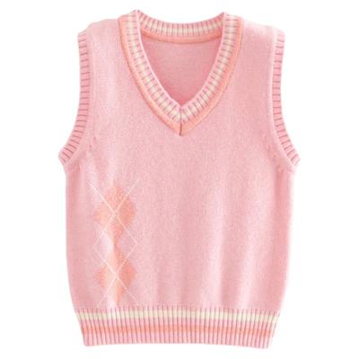 女童羊绒衫马甲学院风