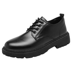 dk基础款日系黑色系带百搭圆头皮鞋男高中学生学院西服西裤制服鞋