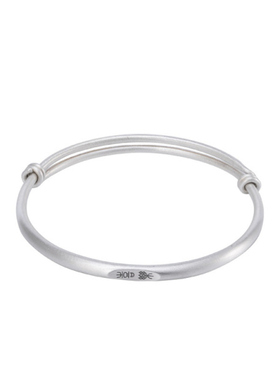 平安喜乐足银999推拉手镯送礼女