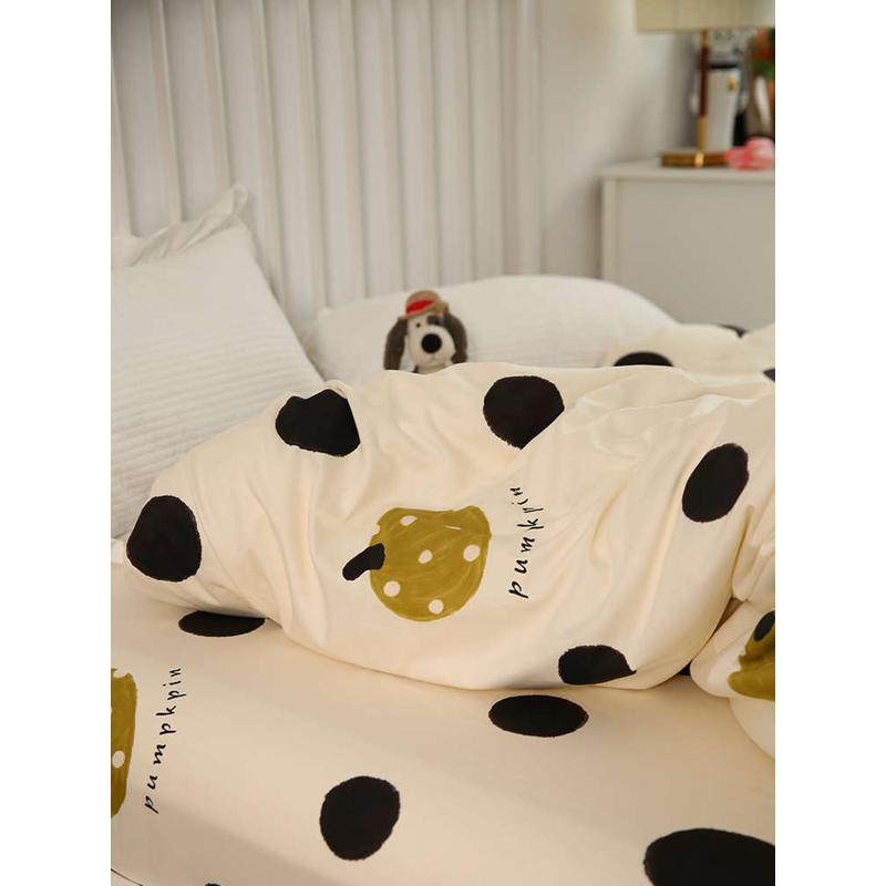 简约风可爱时尚少女全棉纯棉被套单件150x200x230厘米被罩单双人