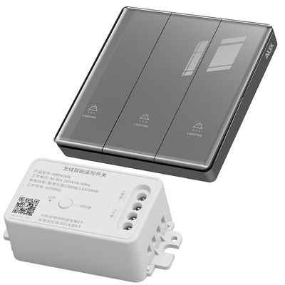 奥克斯无线遥控开关钢化玻璃面板