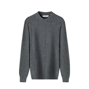 春竹圆领男套衫舒适百搭季新款打底衫100%纯羊绒长袖休闲百搭上衣