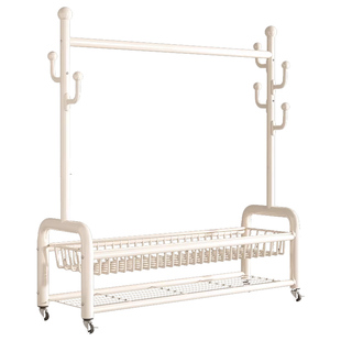 落地挂衣架衣帽架卧室衣服置物架不占地方立式床尾晚上放衣服神器