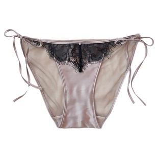 一扯就开~法式缎面女绑带内裤女系带两侧可解开2025新款性感纯欲