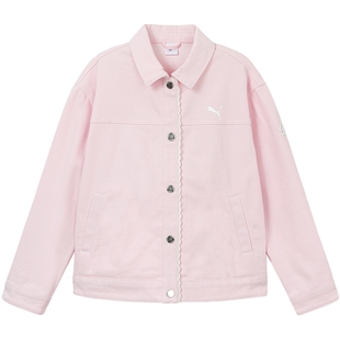 PUMA彪马童装26春季新款儿童便服男女童牛仔外套精致潮酷满印夹克