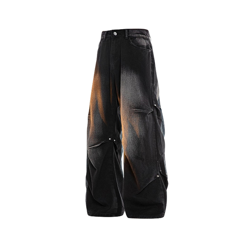 【现货品牌折扣】VISVIM HERO水洗牛仔裤男秋季直筒高街阔腿裤子