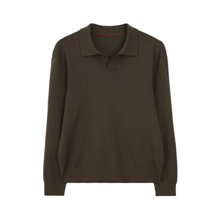 【米兰绅士】亲肤舒适羊毛混纺 秋冬季海鸥领针织衫羊毛衫 DAZ800