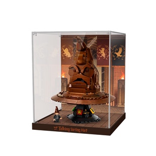 乐一百适用于乐高分院帽展示盒76429哈利波特亚克力防尘罩收纳盒