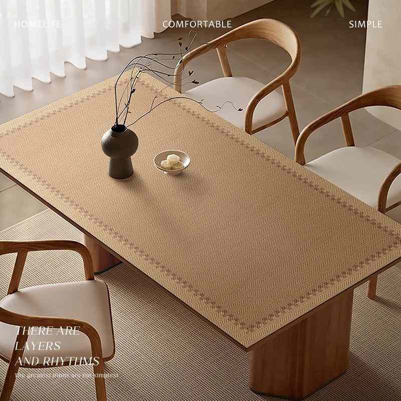 原木风餐桌垫防水防油烫垫桌布保护隔热桌面免洗茶几皮革防桌布垫