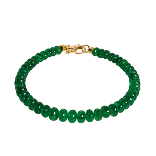 若华珠宝沧月 赞比亚大颗粒祖母绿手链女18K金彩宝手串手饰礼物