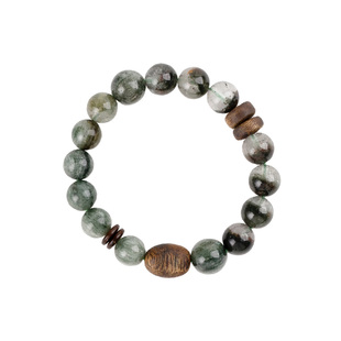 【事业腾达】绿发晶绿幽灵奇楠沉香手串范李李财聚旺业水晶手链