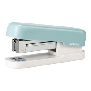 得力订书机学生用马卡龙色多功能大号订书器儿童家用省力钉书机装订机小号便携定书机订书钉12号办公文具用品