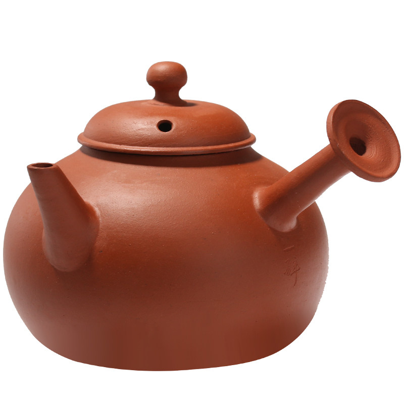 朱泥玉书煨侧把炭炉煮茶壶侧把