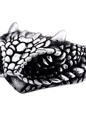 维京戒指钛钢羊头蛇雕花狐狸饰品