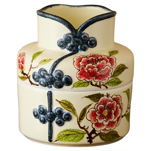 陶美集原创手绘旗袍花瓶高档客厅装饰艺术摆件景德镇陶瓷水培花器