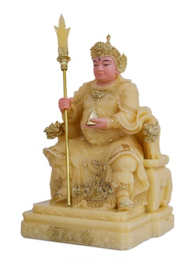 华光大帝神像汉白玉道家五显摆件
