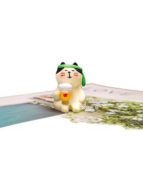 不醉不归猫咪啤酒微缩场景摆件可爱治愈系桌面装饰品送朋友礼物