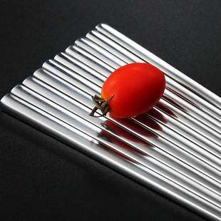 美厨316L不锈钢筷子十MCPJ079烫23.5cm双耐方形防滑餐具摔防装