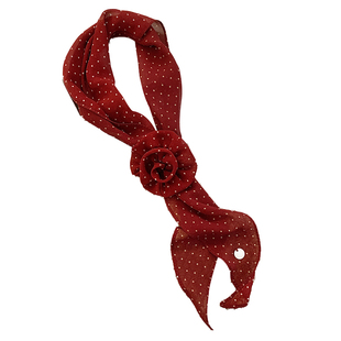 2026新款韩系波点花朵长条丝巾女系脖高级感围脖配饰围巾装饰领巾